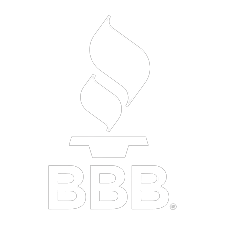 BBB logo with a stylized flame above the letters “BBB”