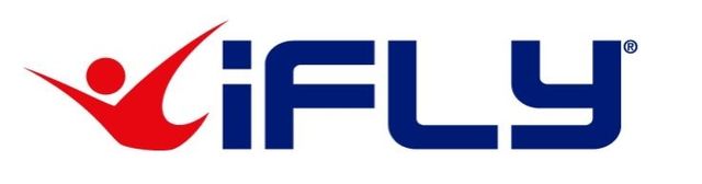 IFLY logo with red stylized figure and blue text on a white background