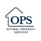 Optimal Property Services logo with gray roof outline and blue OPS text
