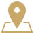 An icon of a map with a pin on it.