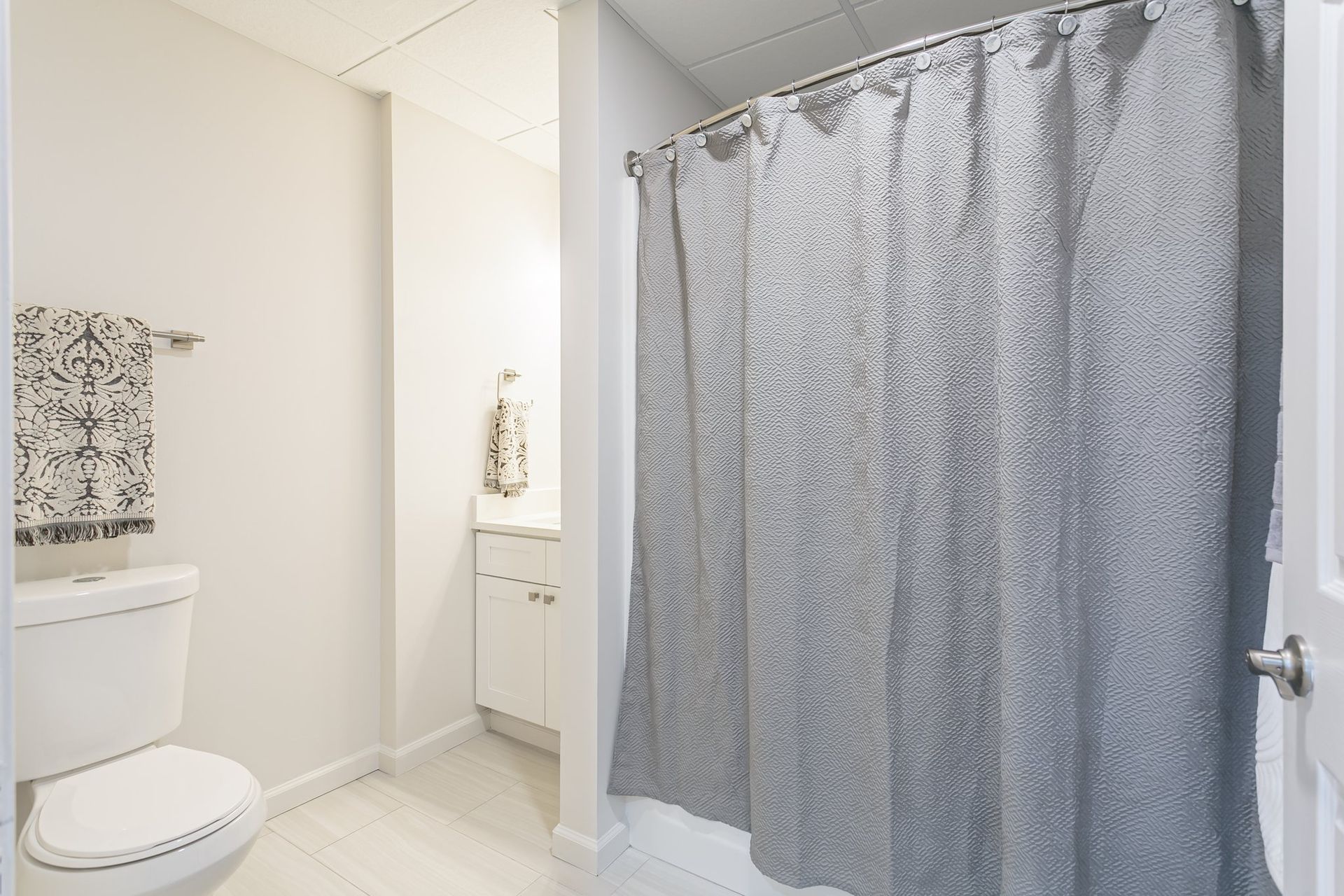 Bright, renovated bathroom