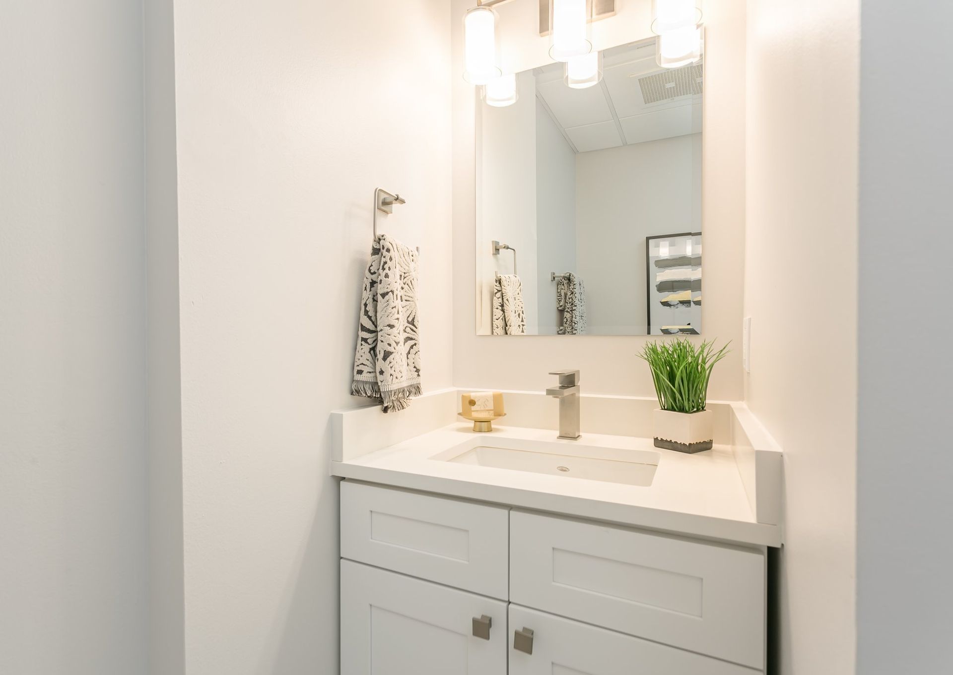 Bathroom sink area