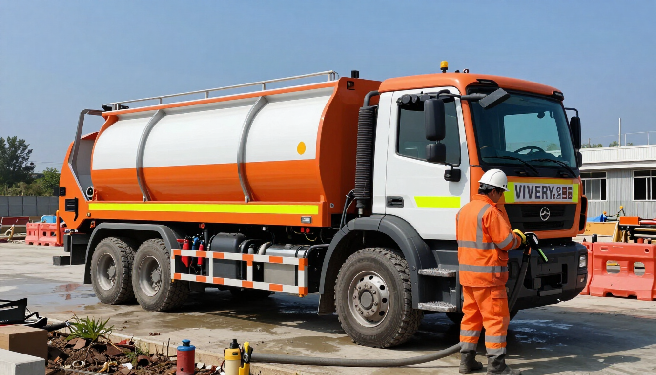 Drainage vehicle and engineer operating jetting equipment