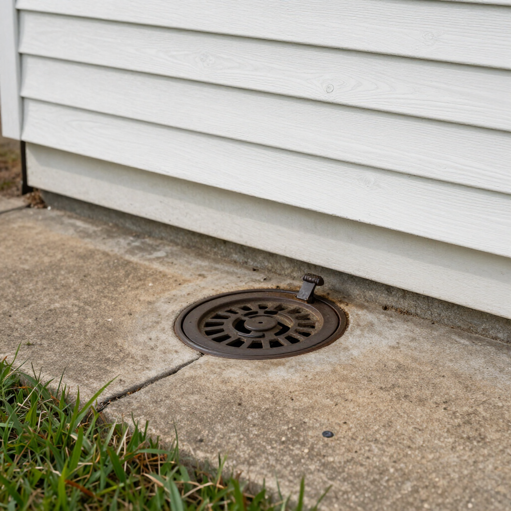 Residential exterior drain area