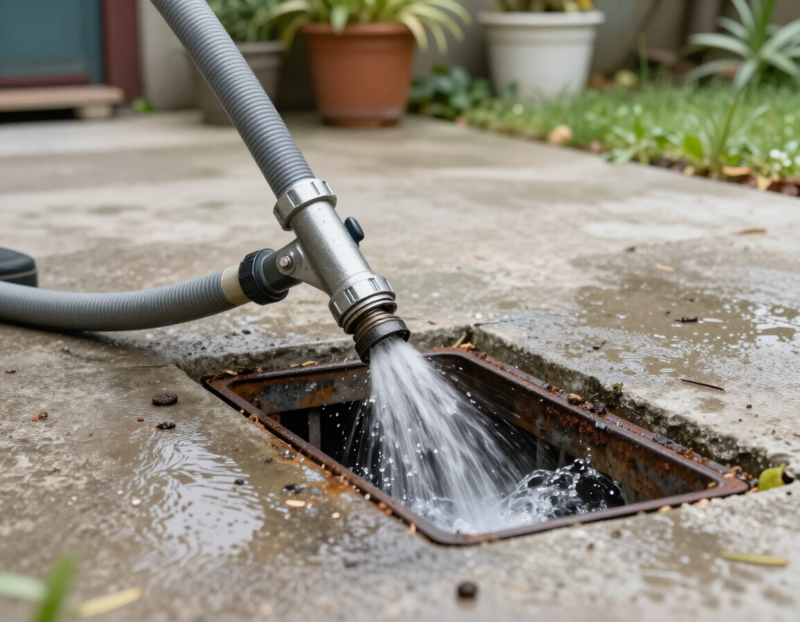 Domestic drain jetting