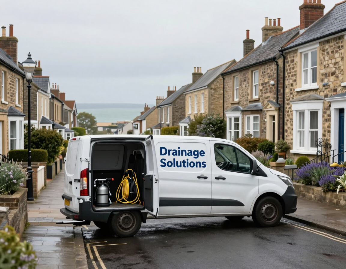 Drainage equipment and vehicle in a residential Hastings street