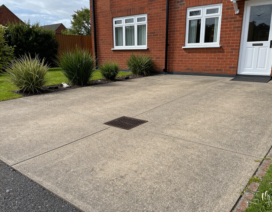 House exterior with drain access cover