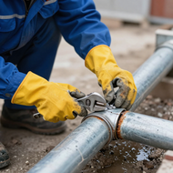 Drain repair work