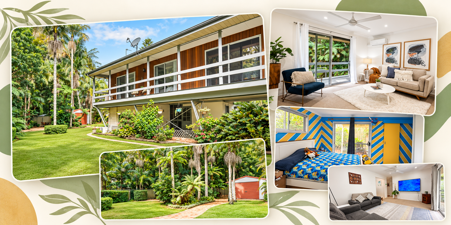 Passion Flower Care supported independent living home with tropical gardens, bright lounge rooms and