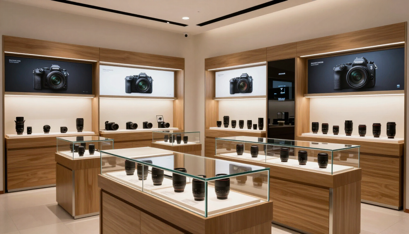 Modern camera store interior