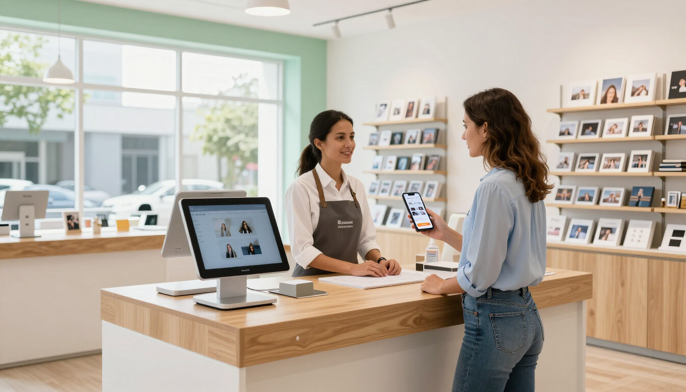 Online vs. in-store photo ordering in a modern photo retail shop
