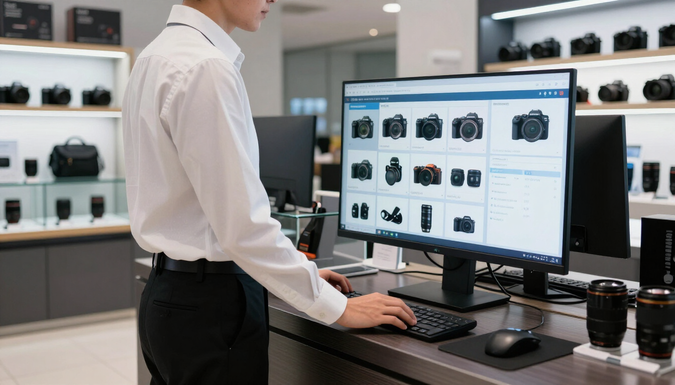 Google Merchant Center catalog for a camera store