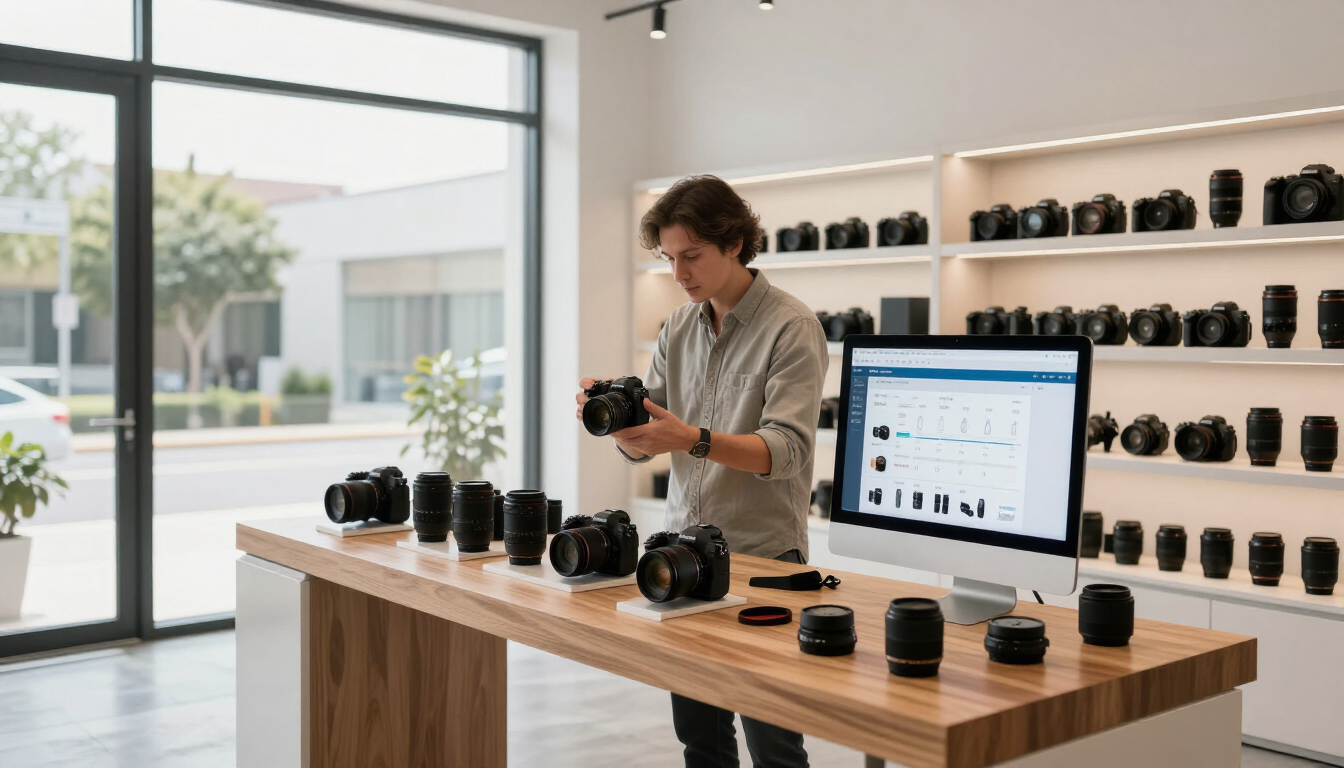 Google Merchant Center catalog for a camera store