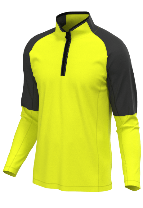 Qtr-Zip w/ Accented Sleeve & Side Panels
