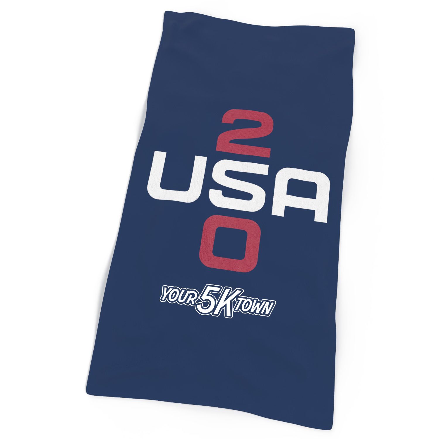Blue  USA 250 Beach Towel  with red and white 