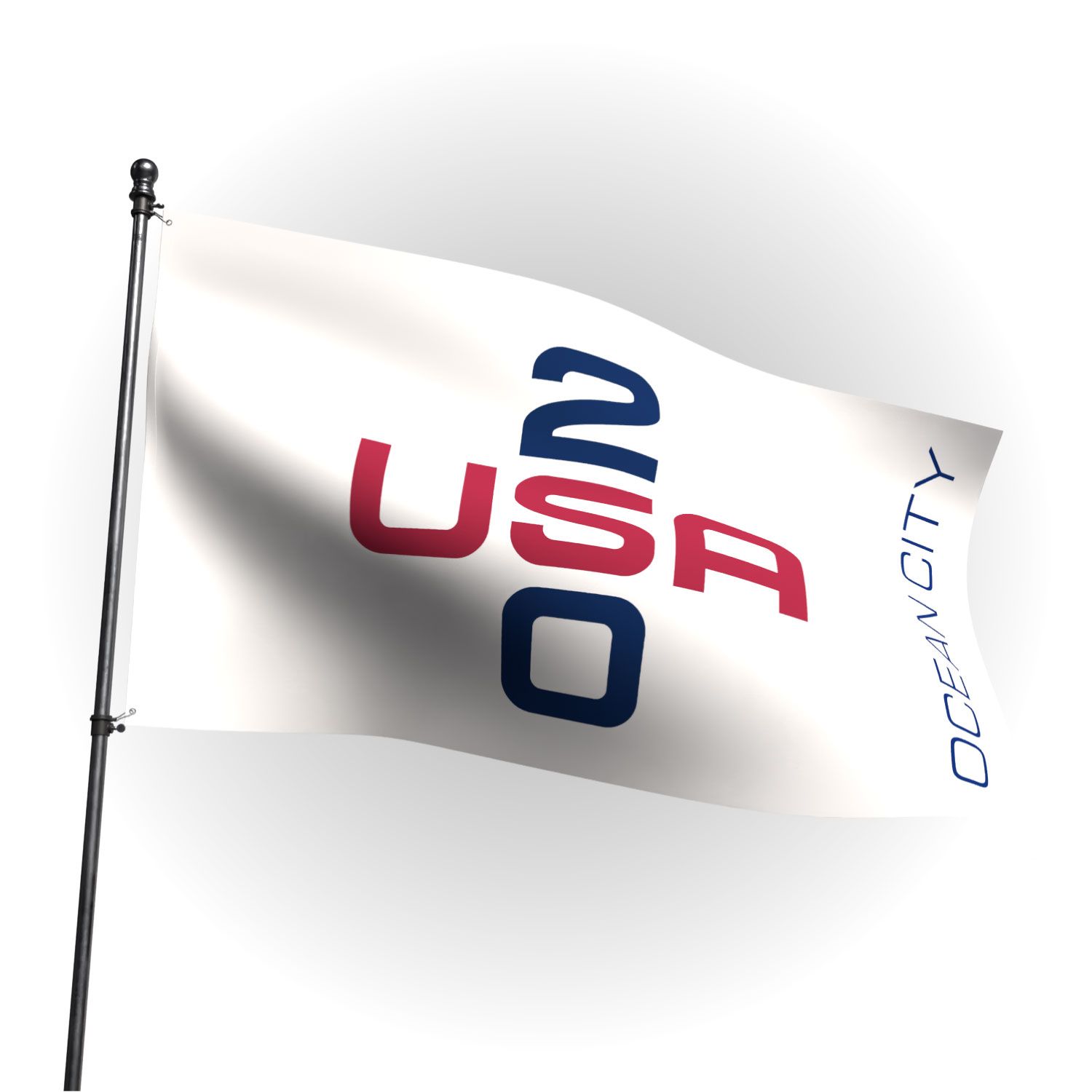 White USA 250 Flag