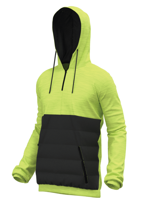 Hoodie - Two-Tone Qtr-Zip w/ Insulated Lower Panel