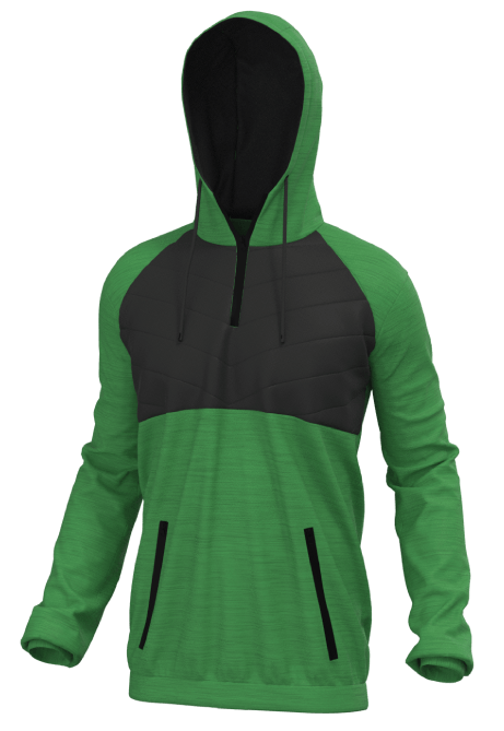 Hoodie - Two-Tone Qtr-Zip w/ Insulated Upper Panel