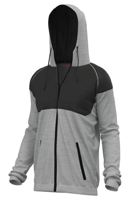 Hoodie - Full Zip w/ Insulated Upper Panel