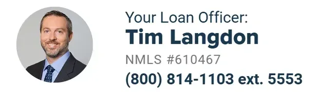 A picture of a man with the name tim langdon on it