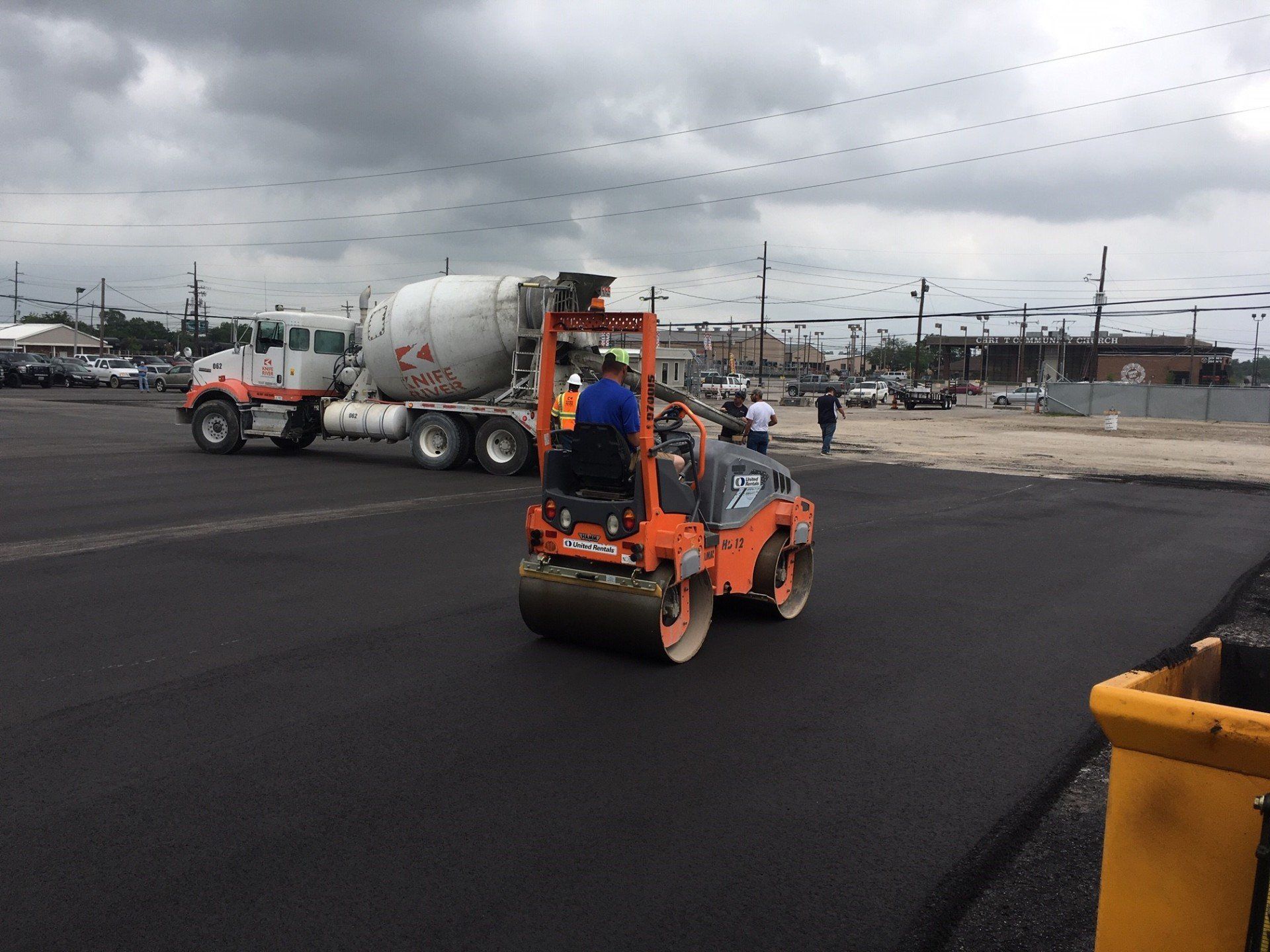 Paving The Asphalt Parking Lot — Houston, TX — HEV Asphalt Paving Co.
