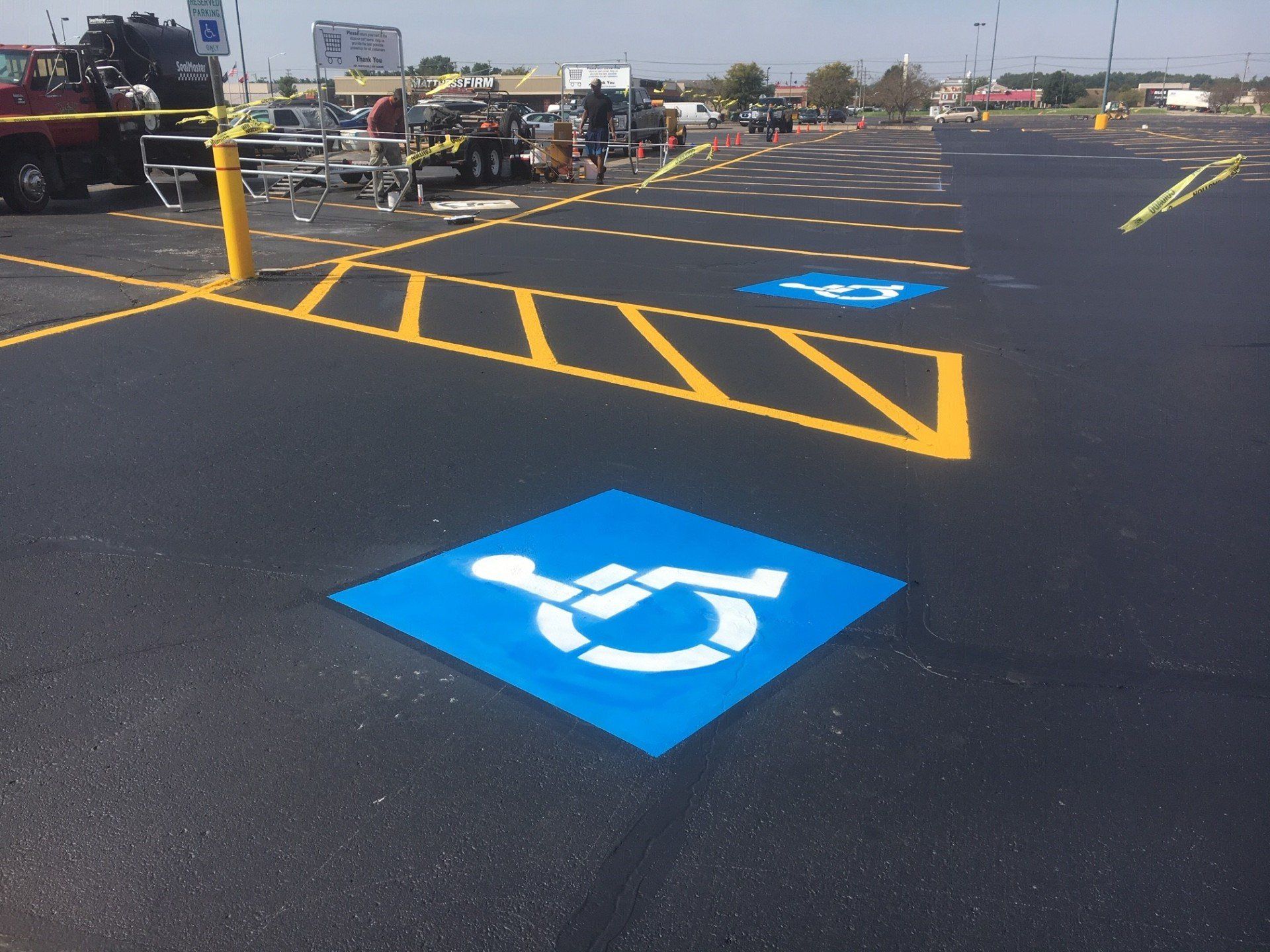 PWD Parking Spot — Houston, TX — HEV Asphalt Paving Co.