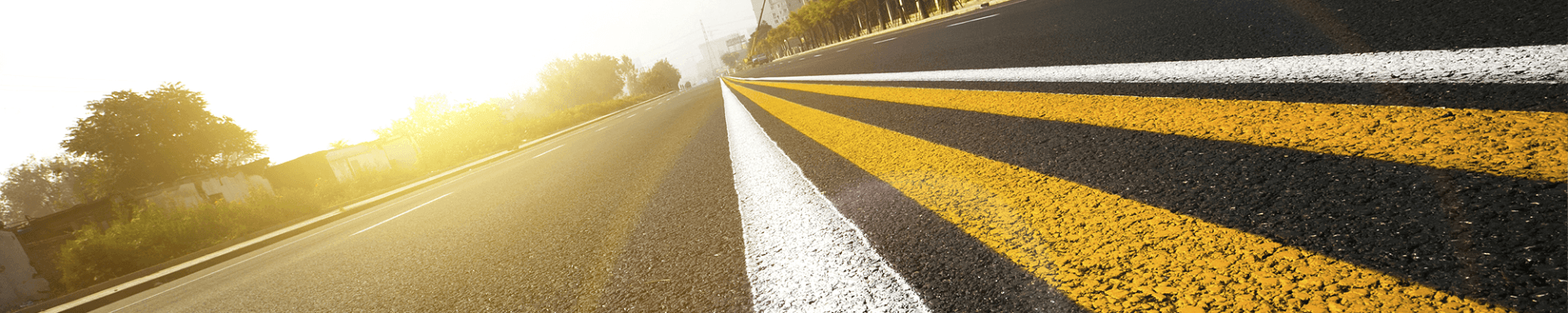 Yellow and White Line On A Highway — Houston, TX — HEV Asphalt Paving Co.