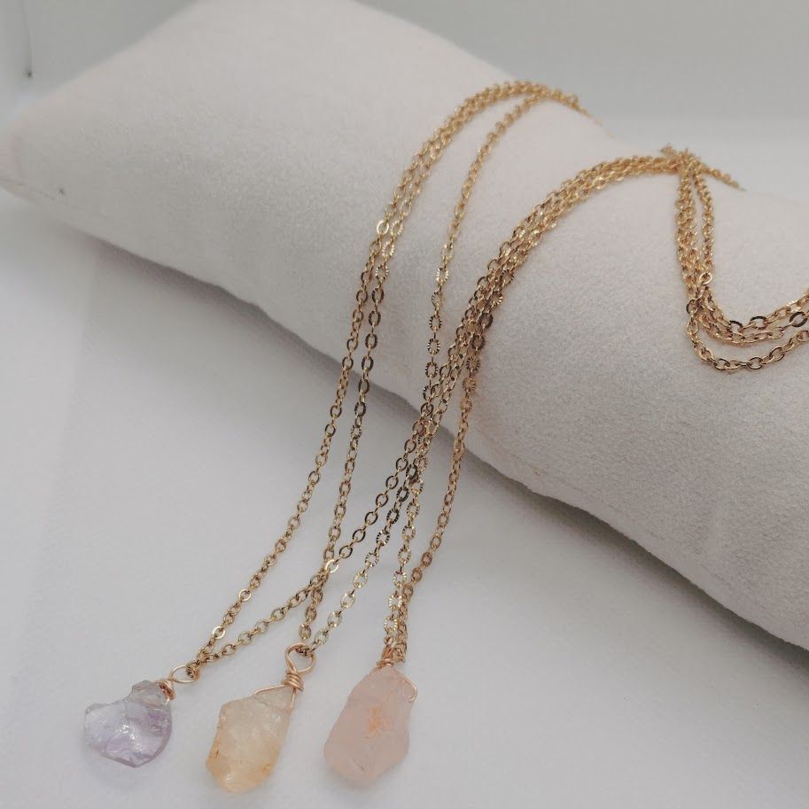 Ketting ruwe edelstenen