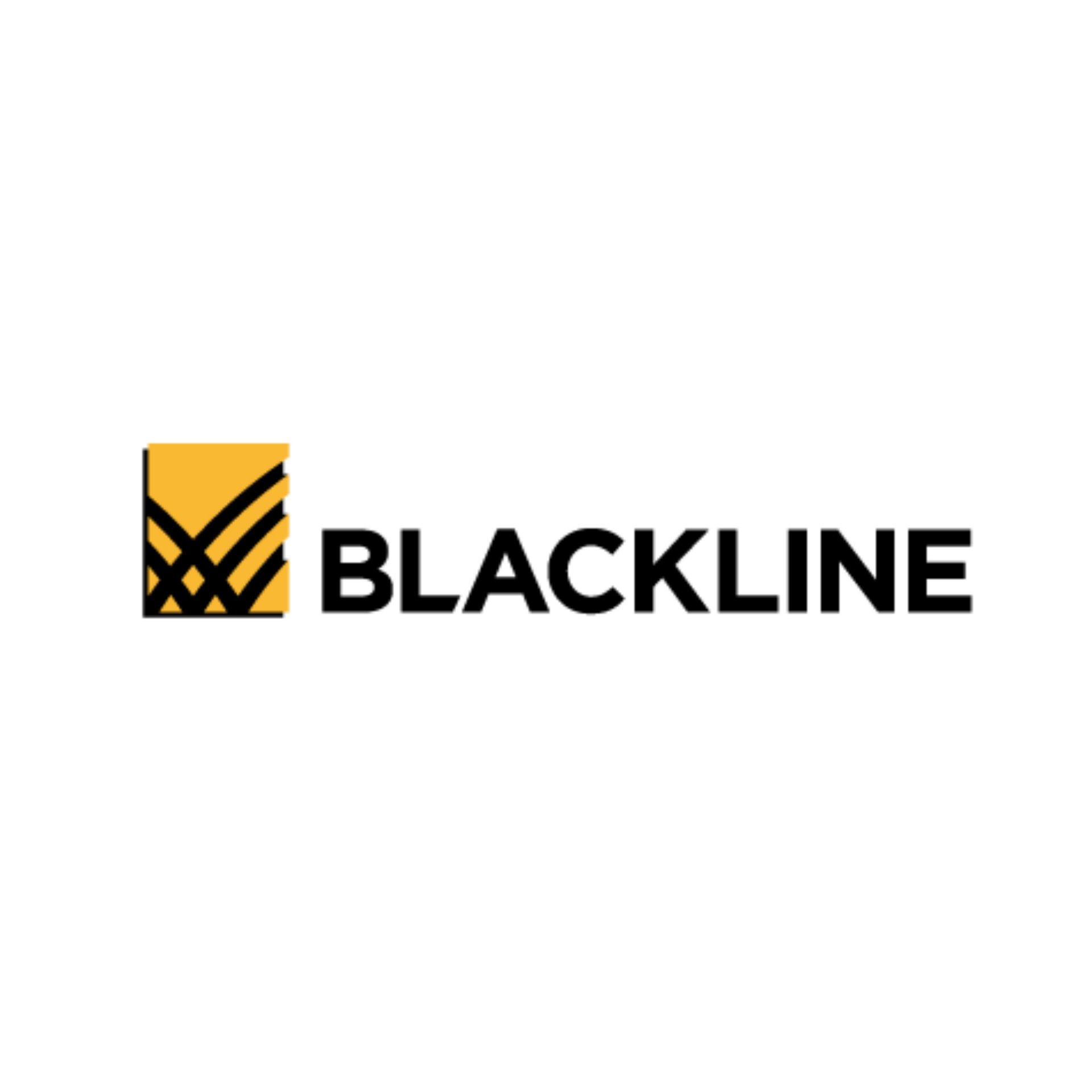 BLACKLINE logo with black text and a yellow-and-black icon on a white background