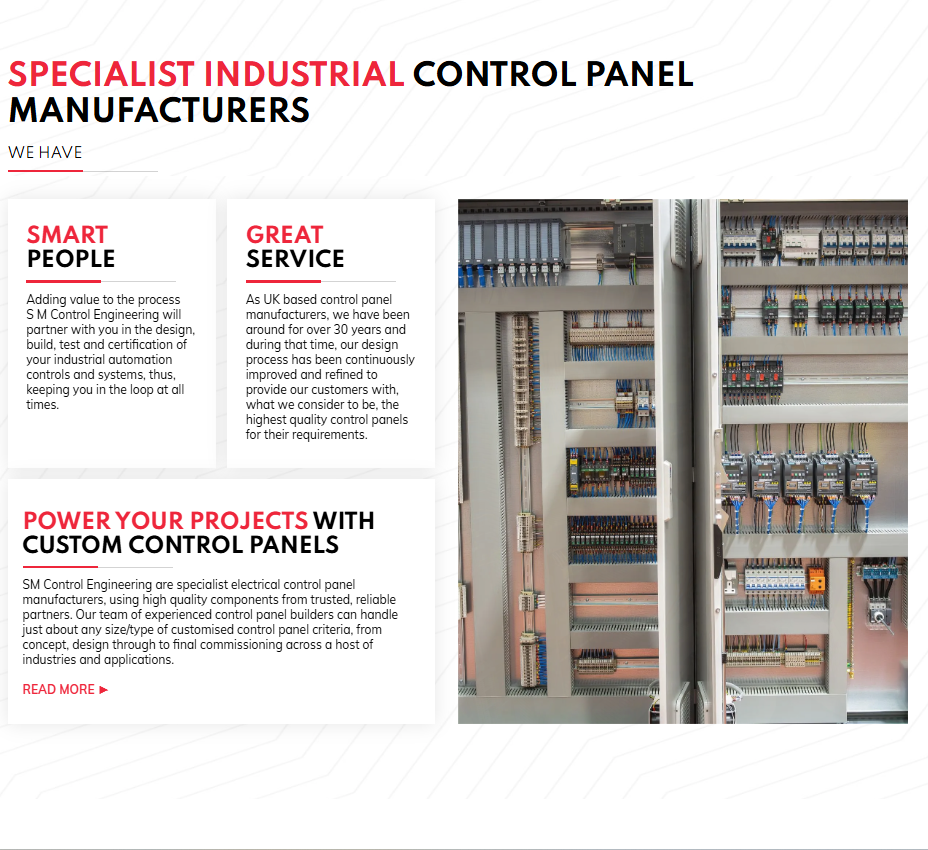 SM Controls website upgrade