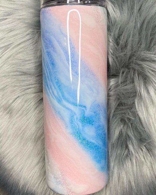 LGBTQIA+ Pride Epoxy 20 oz Tumbler - Pink Blue