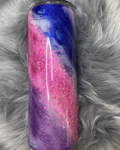 LGBTQIA+ Pride Epoxy 20 oz Tumblers - Blue Pink Purple