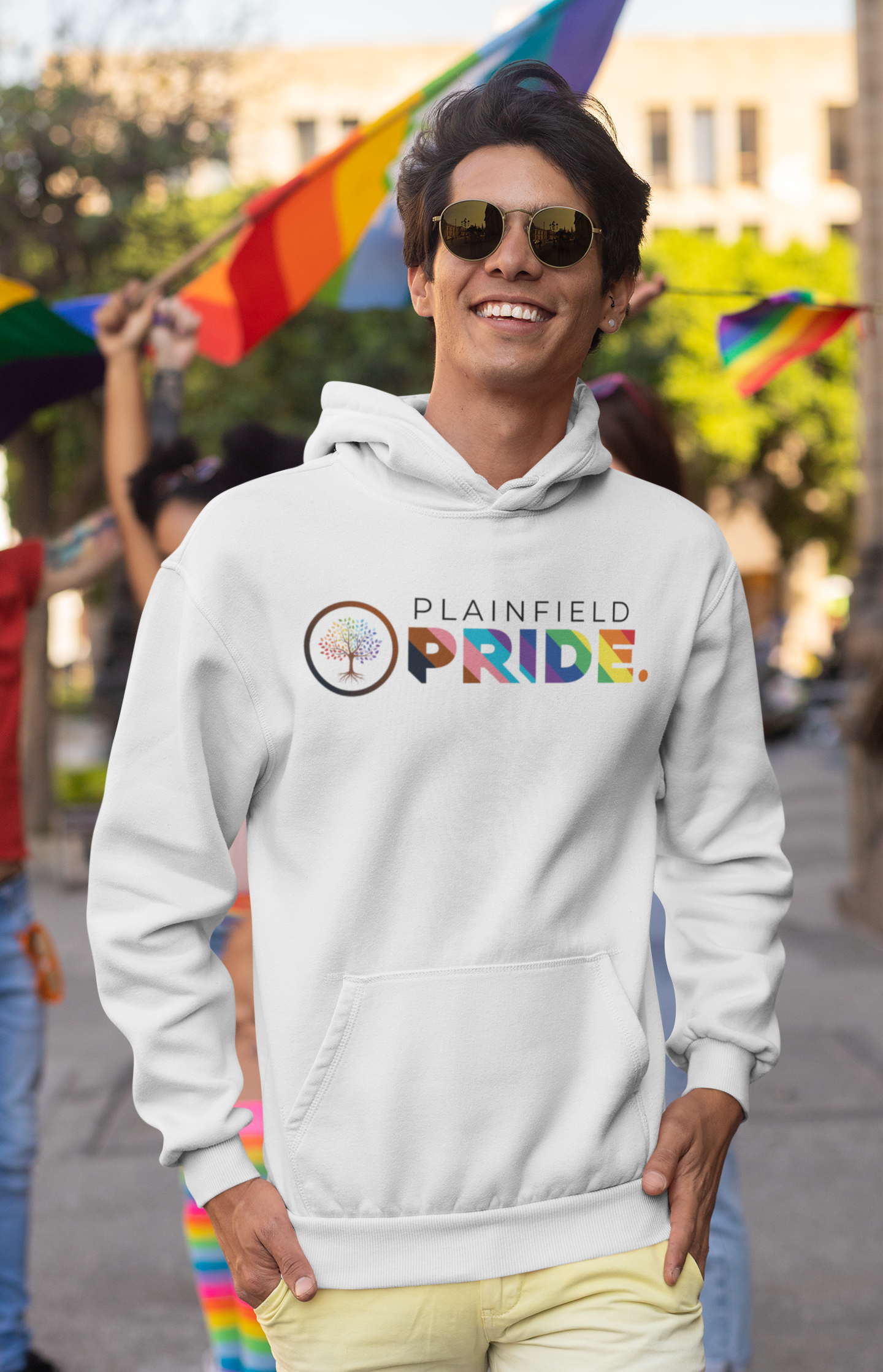 Plainfield Pride Pull Over Hoodie - Logo