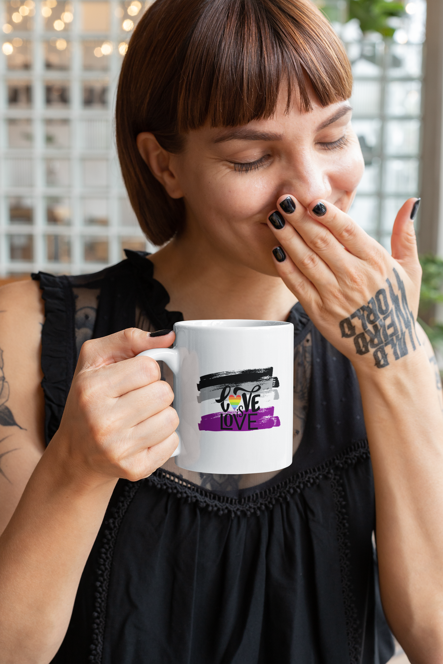 Love is Love Coffee Mug - Asexual