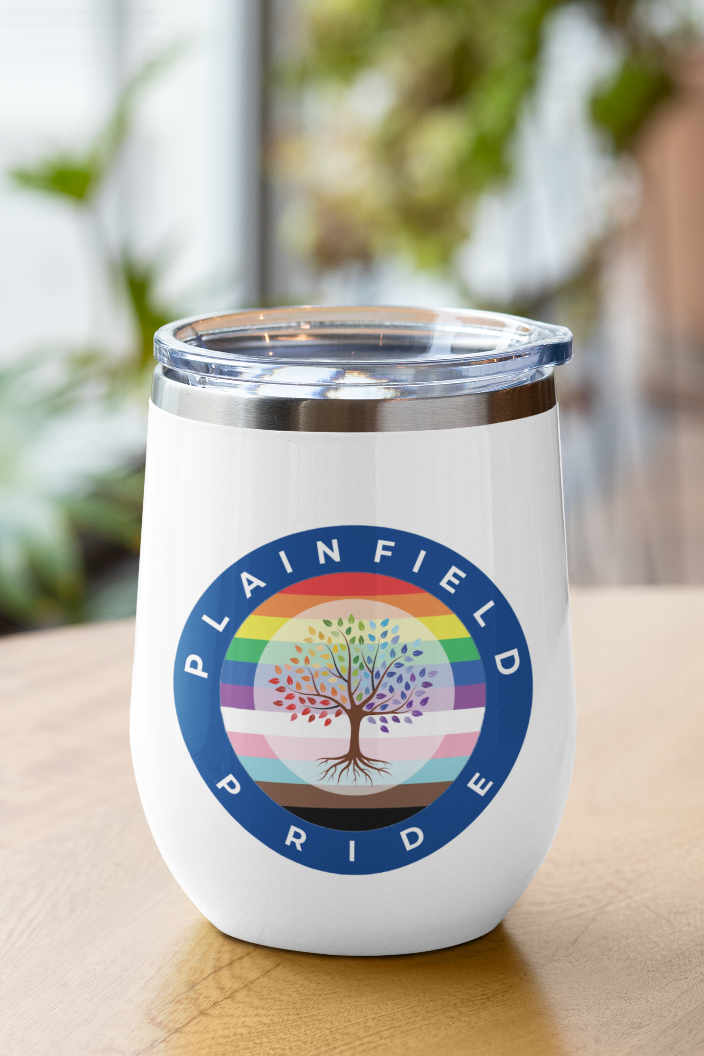 Plainfield Pride Wine Tumbler - Logo