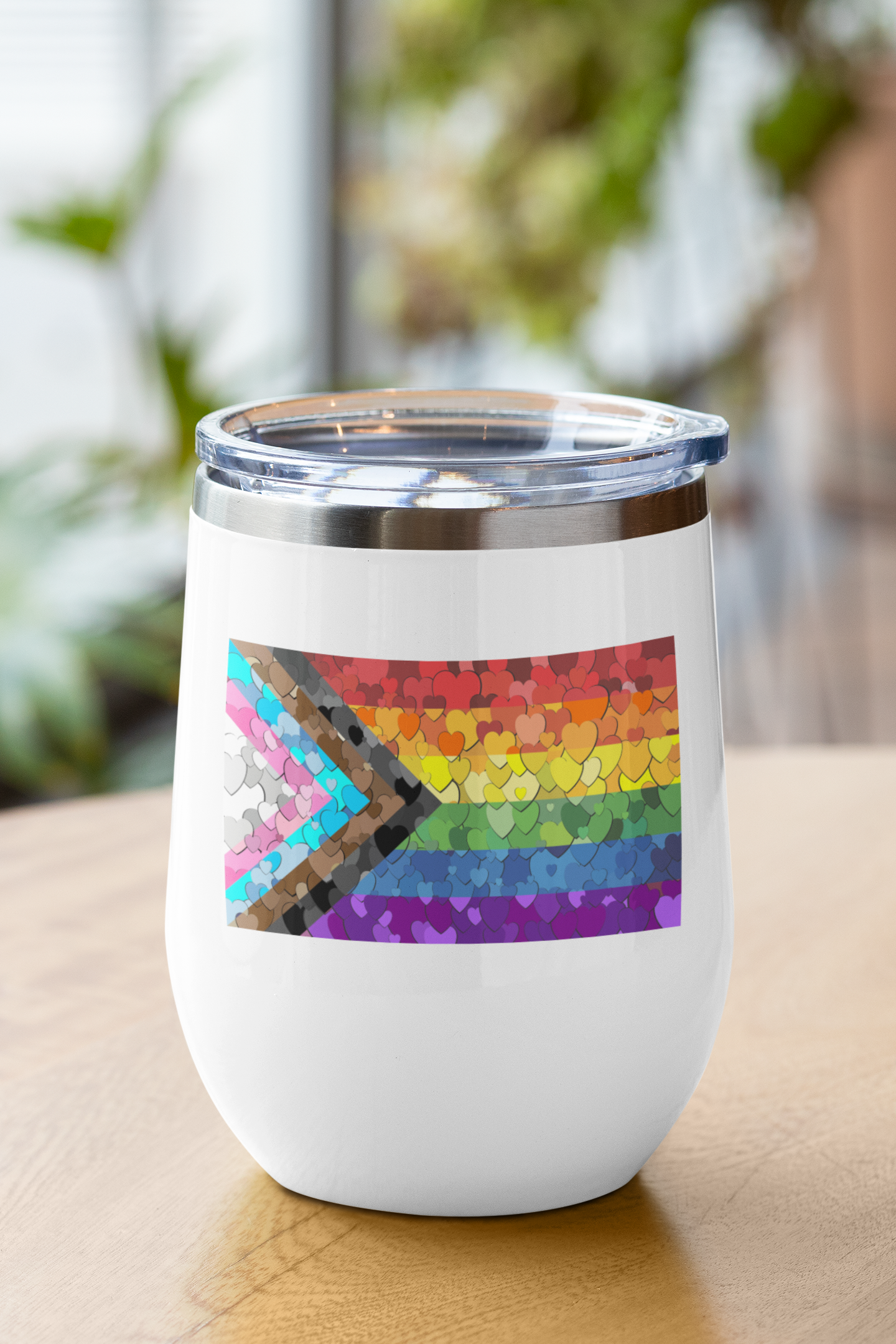 Plainfield Pride Wine Tumbler - Progress Hearts
