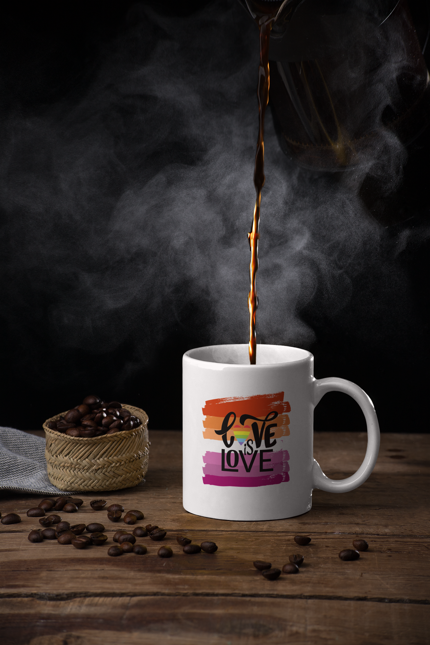 Love is Love Coffee Mug - Lesbian