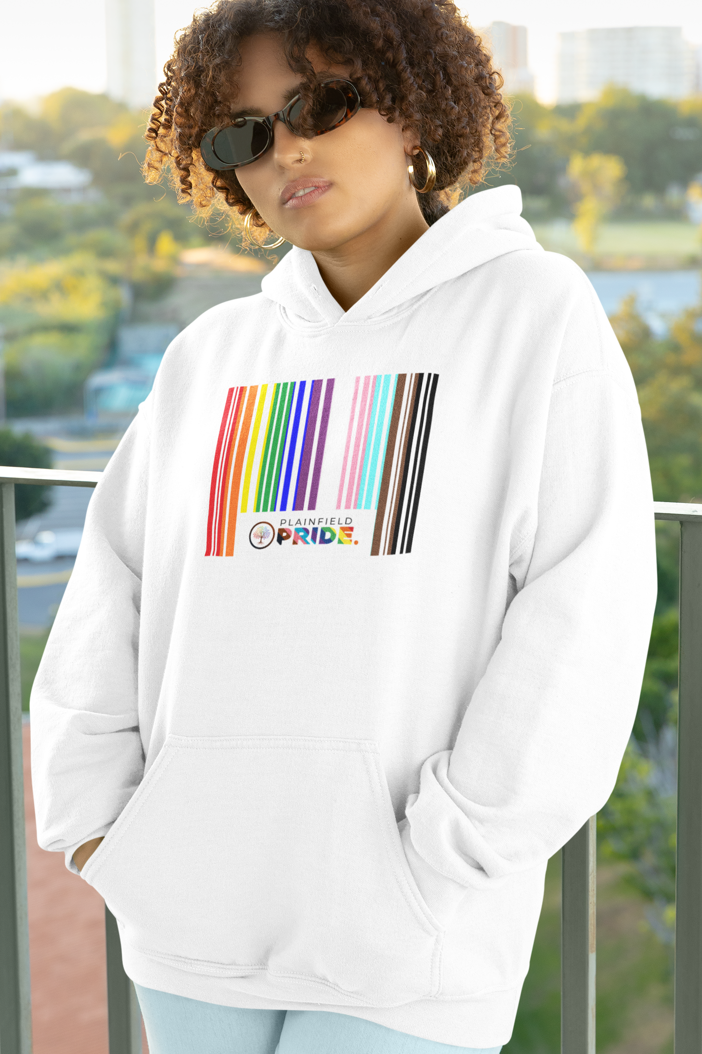 Plainfield Pride Pull Over Hoodie - Barcode