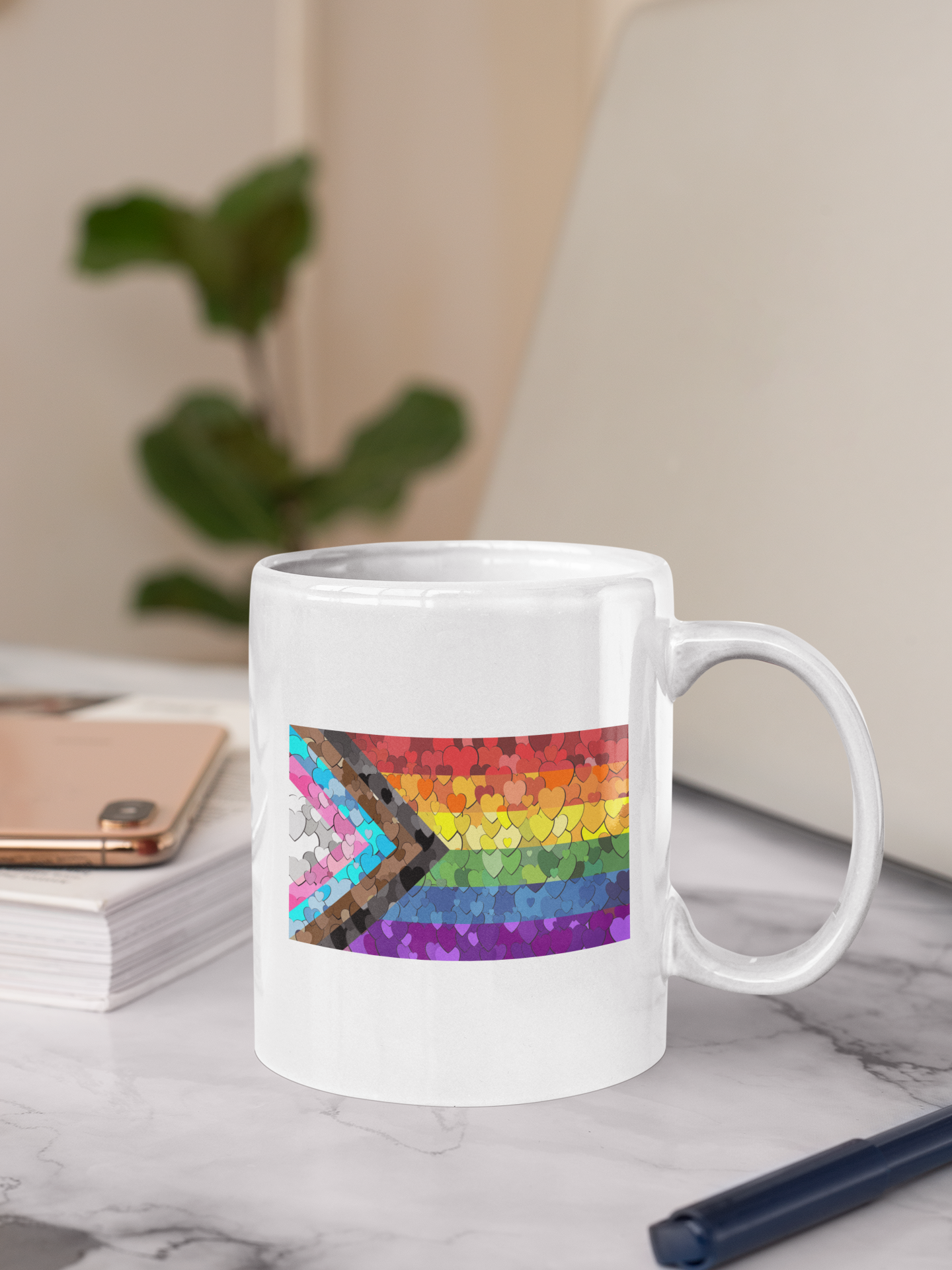 Plainfield Pride Coffee Mug - Progress Hearts
