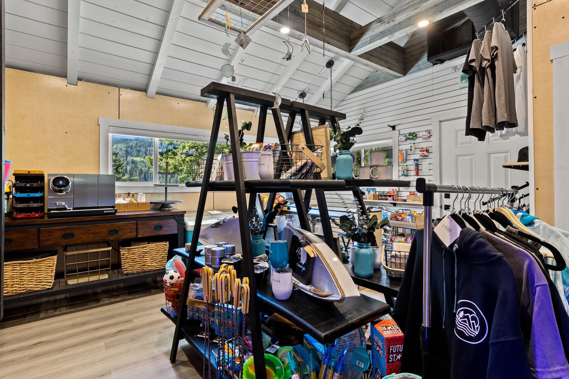 A store filled with lots of clothes and toys.