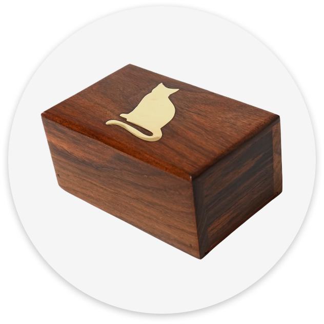 Feline Wood Urn