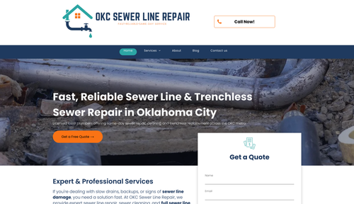 SEO-optimized website for OKC Sewer Line Repair
