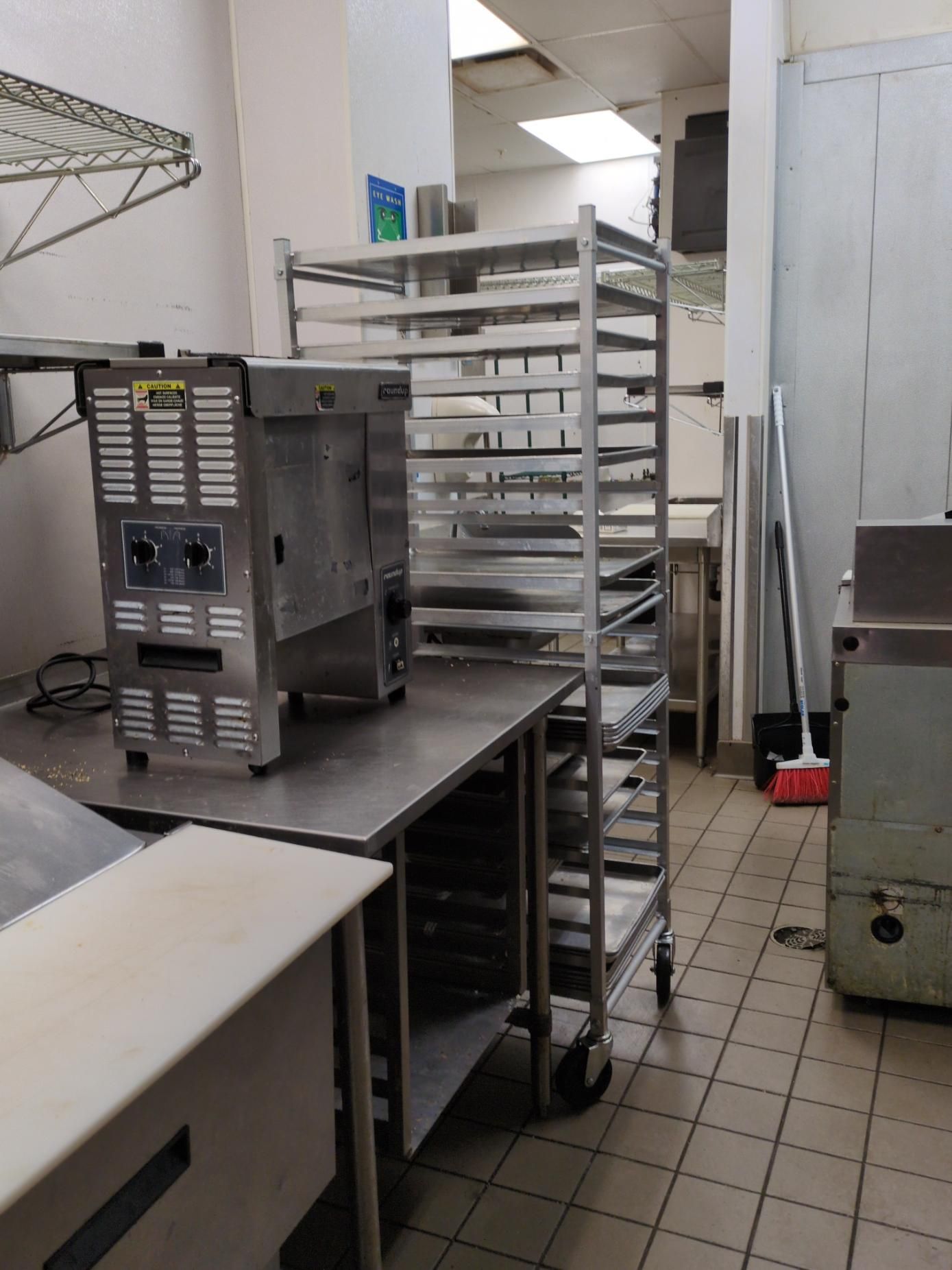 Restaurant equipment cleaned out for store closing