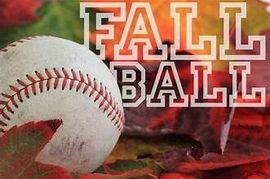 Baseball glove with ball on green grass, with blurred baseballs in the background.