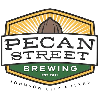 The logo for pecan street brewing in johnson city texas.