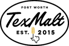 A black and white logo for fort worth tex malt est . 2015.