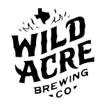 The logo for wild acre brewing company is black and white.