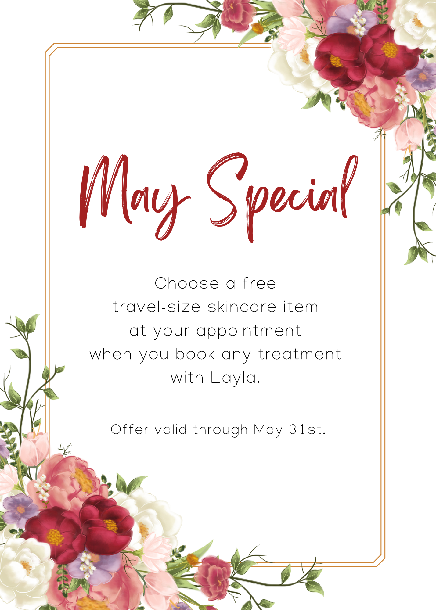 may special free skincare item