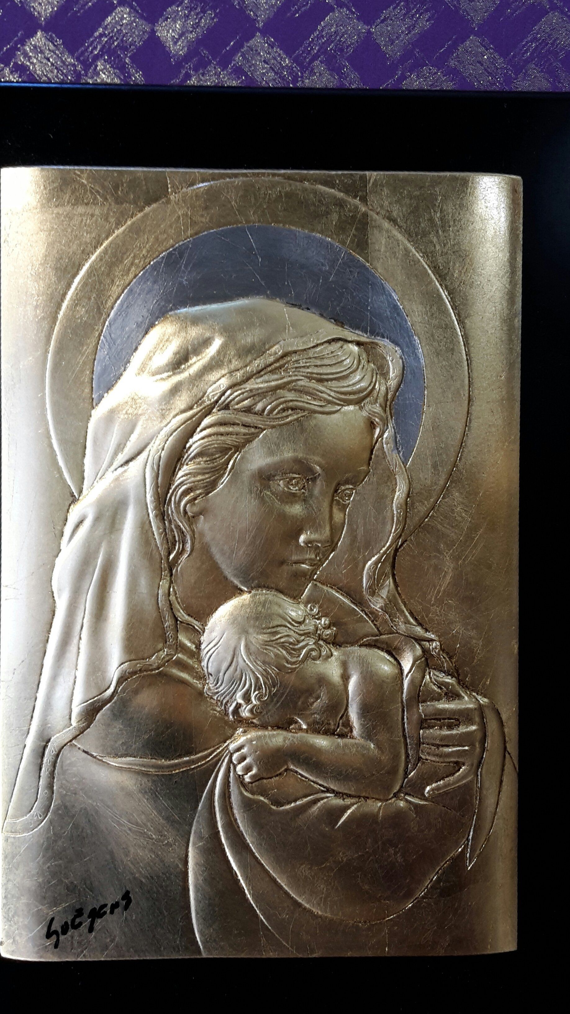 Incisione Madonna con bambino