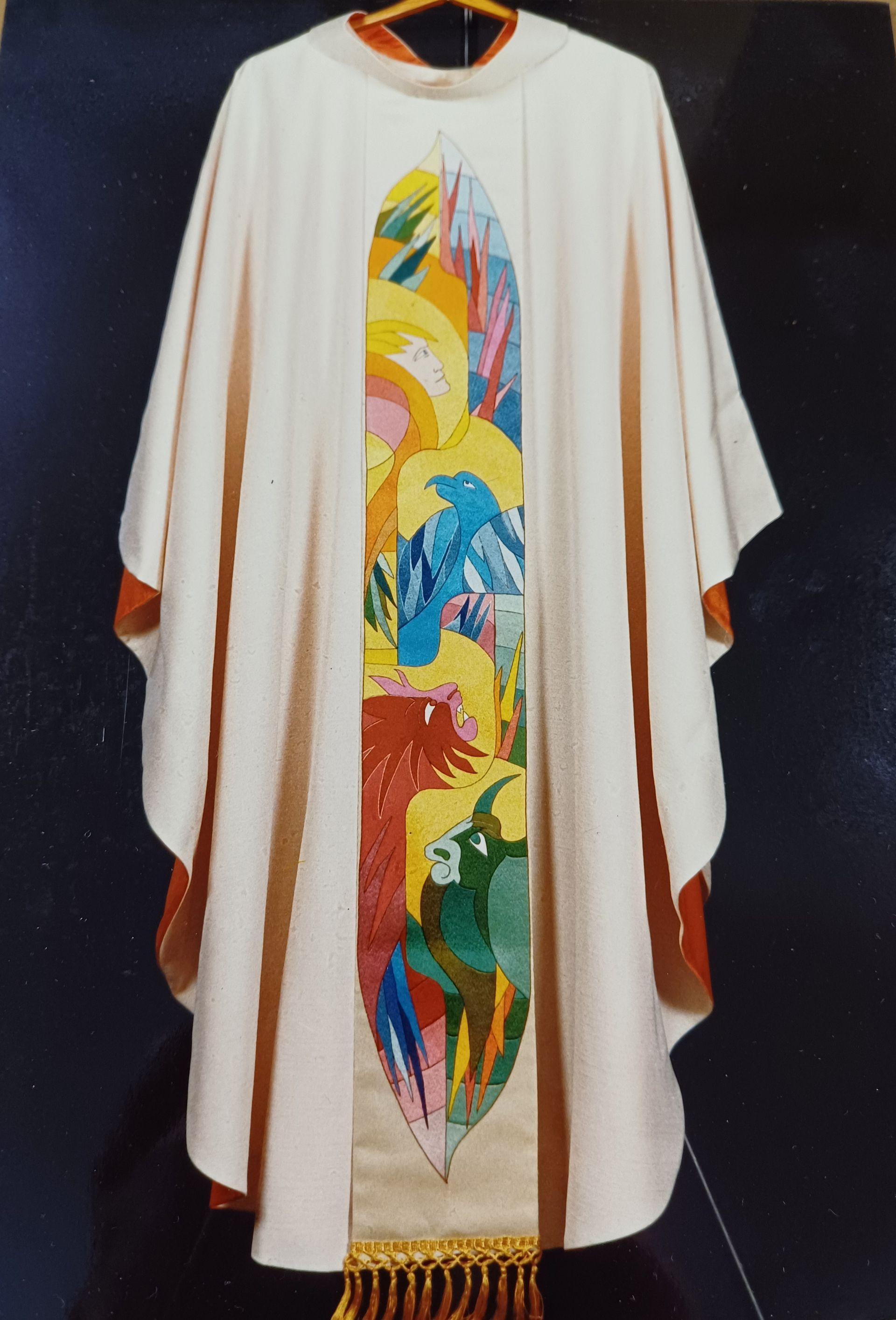 Casula bianca stolone 4 evangelisti